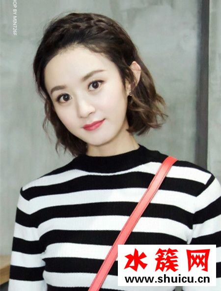 趙麗穎最新短發卷發