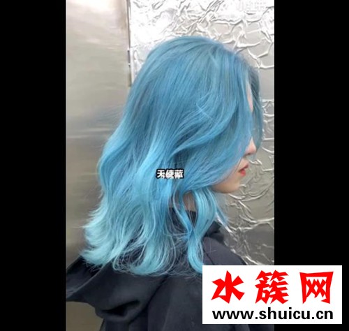 天使藍頭發圖片