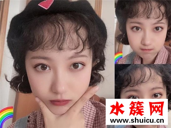 頭發少齊肩短發燙什么卷