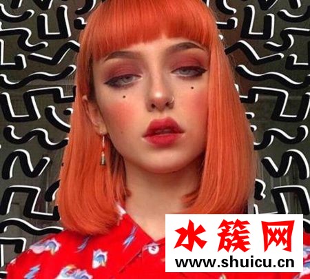 淺橘色頭發圖片