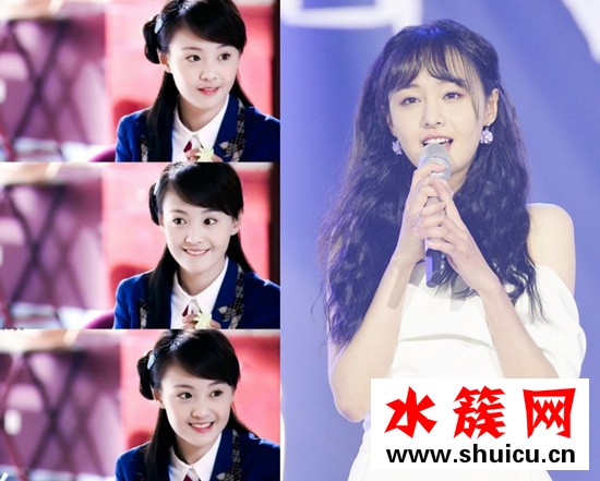 鄭爽出道前后對比照